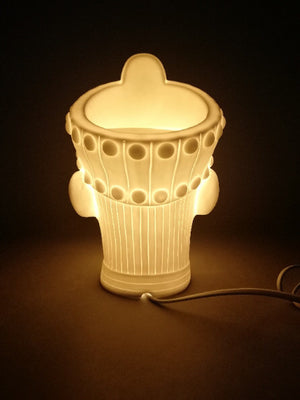 Olokun Head Porcelain Table Lamp - Single (1)