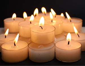 White Organic Tealight Beeswax Candles