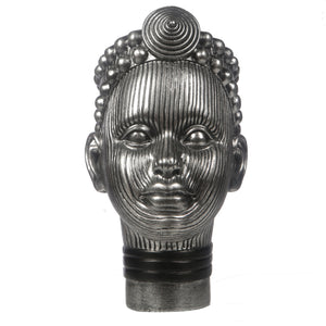 Olokun Head Platinum Silver Ornament