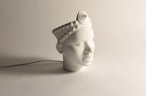 Olokun Head Porcelain Table Lamp - Single (1)