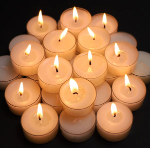 White Organic Tealight Beeswax Candles