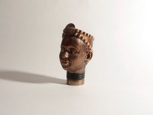 Olokun Head Antique Gold Ornament